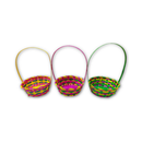 Easter Basket Bamboo 13.8X5.1 Assorted (24 Pack)