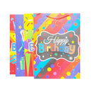 Gift Bags 3D Happy Birthday Large Assorted (12 Pack)