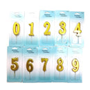 Birthday Candles Numerical 0-9 Gold (36 Pack)