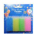 Birthday Candles 60 ct Assorted Colors, 2.4 in (24 Pack)