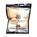 Bazic, Make-Up Sponges 20pc Assorted, 20 ct (12 Pack)