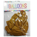 Happy City, Balloons Latex 10pc Gold, 10 ct (12 Pack)