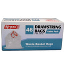 Ri-Pac, Wastebasket Bags 46 ct, 8 gal (12 Pack)