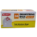 Ri-Pac, Tall Kitchen Bags 38 ct, 13 gal (12 Pack)