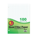 Filler Paper Quad Ruled, 100 ct (36 Pack)