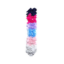 Hair Clips With Bows Double Layer Lace Assorted (12 Pack)
