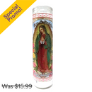 Candle Virgen De Guadalupe White, 8 in (12 Pack)