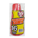 Plastic Cups Red 16 ct, 16 oz (48 Pack)