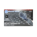 Gloves Vinyl Black Large Powder Free, 100 ct (10 Pack)