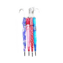 Umbrella Flower Design Silver Handle (12 Pack)