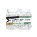Storage Containers 2pc Plastic, 250 ml (24 Pack)