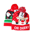 X-Mas Beanie W-Light Assorted Design (12 Pack)