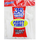 Blue Star, Polypropylene White Forks Plastic, 36 ct (24 Pack)