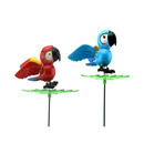 Gaeden Decor Parrot W-stick Asst, 4 in (24 Pack)