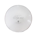 Elegance, Elegance, Elagance Plastic Plates 10 ct White, 9 in (12 Pack)