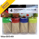 Toothpicks With Dispenser, 4 ct (12 Pack)