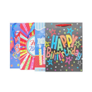 Gift Bags 3D Happy Birthday Small Assorted (12 Pack)