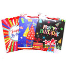 Gift Bags Happy Birthday Medium Assorted (12 Pack)