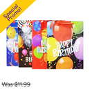Gift Bags Happy Birthday Large Assorted (12 Pack)