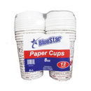 Blue Star, Blue Star, Paper Cups 12 ct with Lid, 8 oz (24 Pack)