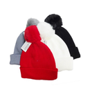 Ladies Winter Beanie With Pom Pom Assorted Colors (12 Pack)