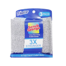 Blue Star, Scrub Sponge 3X Silver, 3 ct (24 Pack)