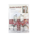 Duratron, Door Combo Lock Set Silver W-4 Keys (6 Pack)