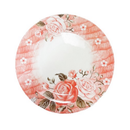 Plate Ceramic Roses, 10.5 in (24 Pack)