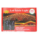 UL, X-Mas LED Icicle Lights Clear White, 200 ct (24 Pack)