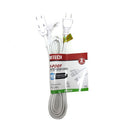 HITECH, Extension Cord 3 Outlets White, 9 ft (24 Pack)
