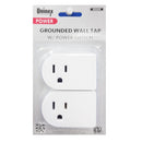 Uninex, Grounded Wall Tap With Power Switch, 2 ct (24 Pack)