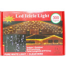 UL, X-Mas LED Icicle Lights Clear White, 300 ct (24 Pack)