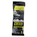 Gillette, Black Razor Lubrastrip, 3 ct (16 Pack)
