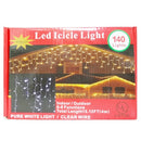 UL, X-Mas LED Icicle Lights Clear White, 140 ct (24 Pack)