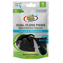 Oral Fusion, Dual Floss Picks Charcoal, 50 ct (12 Pack)