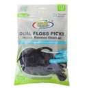 Oral Fusion, Dual Floss Picks Charcoal, 150 ct (12 Pack)