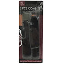 My Look, Comb Set 6pc Black, 6 ct (12 Pack)