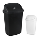 Wastebasket Swing Top Assorted Colors, 13.2 gal (10 Pack)