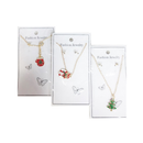 X-Mas Necklace & Stud Earring Set Assorted (12 Pack)