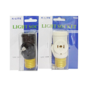 Light Socket 2-Outlet Adapter Assorted Colors (36 Pack)