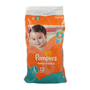 Pampers, Diapers Large Baby Basics, 12 ct (12 Pack)