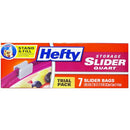 Hefty, Storage Bags Slider Quart, 7 ct (24 Pack)