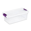 Sterilite, Latch Box Purple Handle, 6 qt (12 Pack)