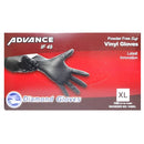 Diamond Gloves, Gloves Vinyl Black Extra Large Powder Free, 100 ct (10 Pack)