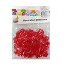 Decorative Acrylic Rocks Red (10 Pack)