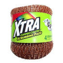 Xtra, Scrubbing Pads Copper Coated, 4 ct (24 Pack)