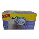 Glad, Tall Kitchen Bags 40 ct Lavender, 13 gal (6 Pack)