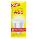 Glad, Trash Bag 30 ct, 4 gal (6 Pack)