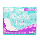 Coralite, Ultra Thin Overnight With Wings, 8 ct (24 Pack)