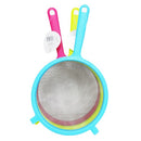 Strainer Metal With Handle Assorted Colors, 6.5 in (24 Pack)